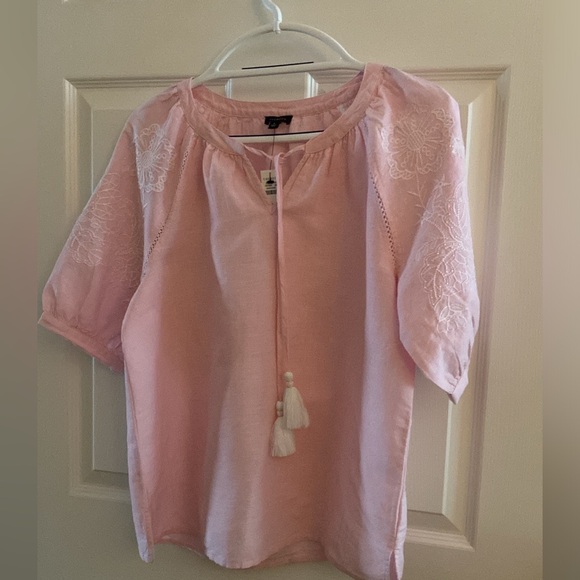 Talbots light pink 3/4 sleeves pull over top new - Picture 1 of 1